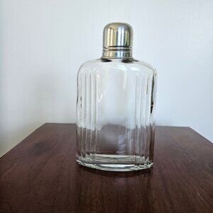 Vintage Glass 'Deco Style' Hip Flask, Very Cool!